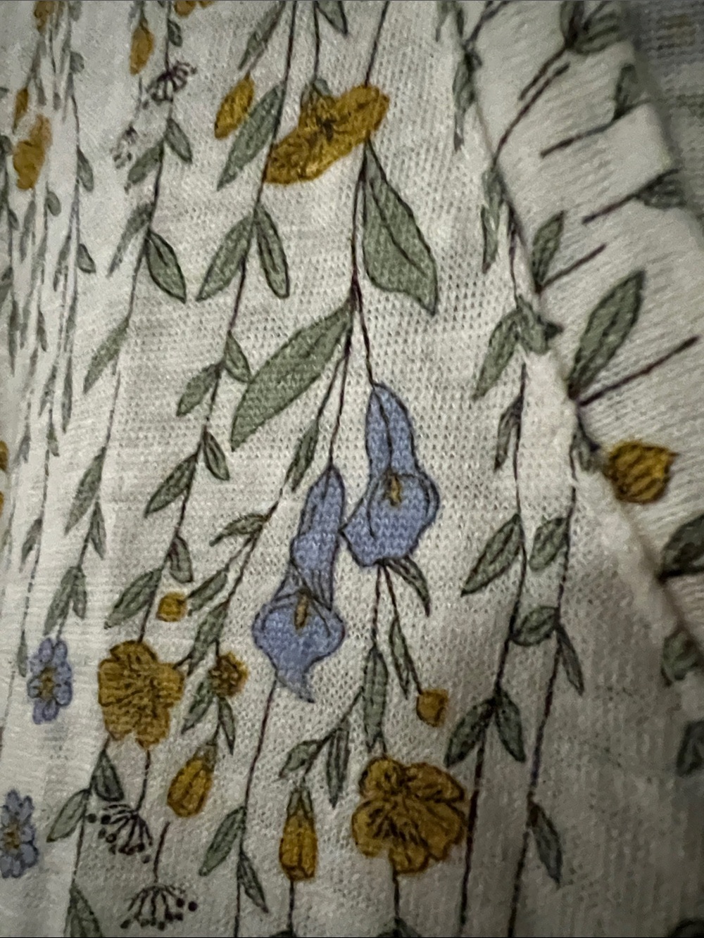 Rachel Zoe Beige Linen Floral V-Neck Short Sleeve Tee Size 1X - Picture 6 of 6